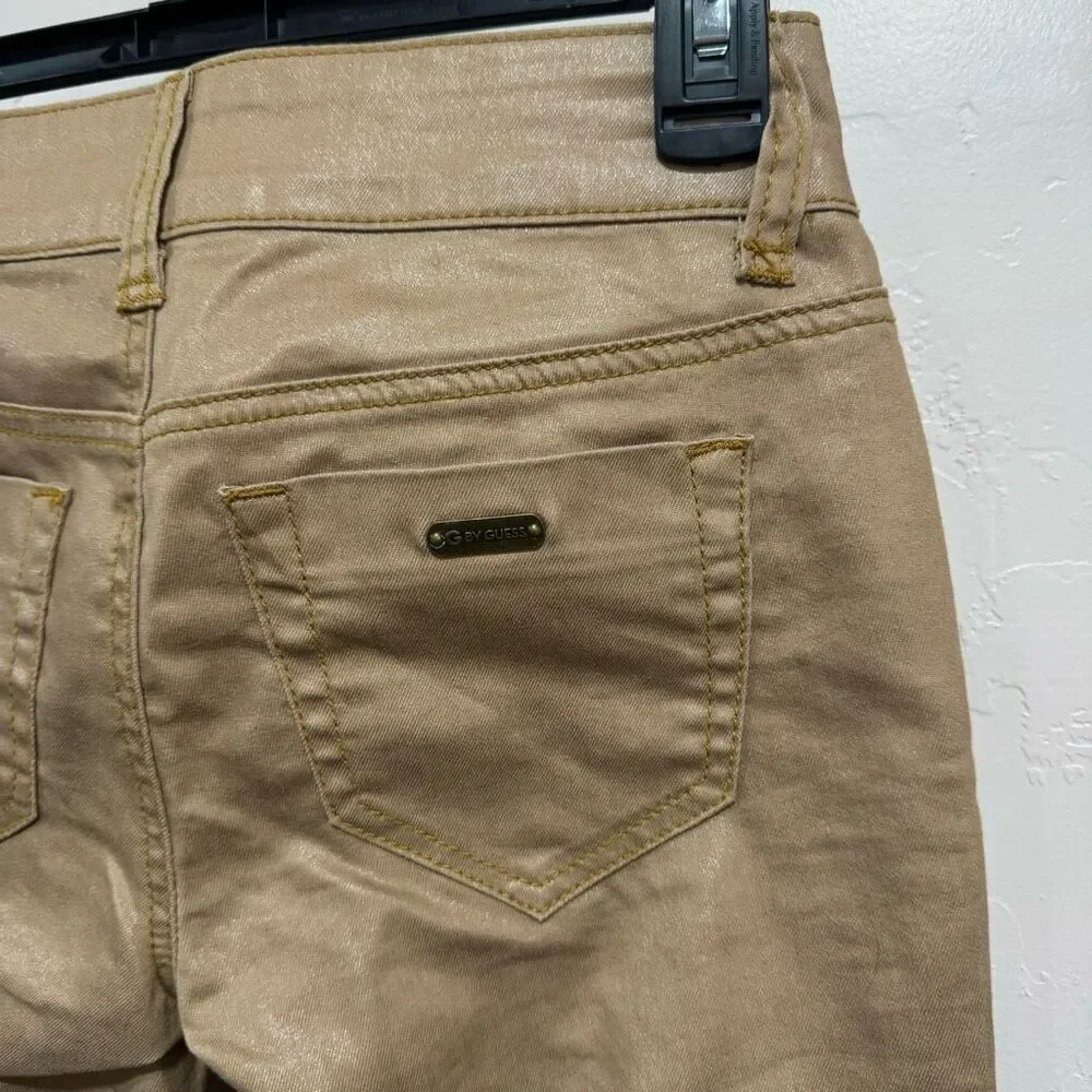 G by Guess Brown Shiny Skinny Jeans